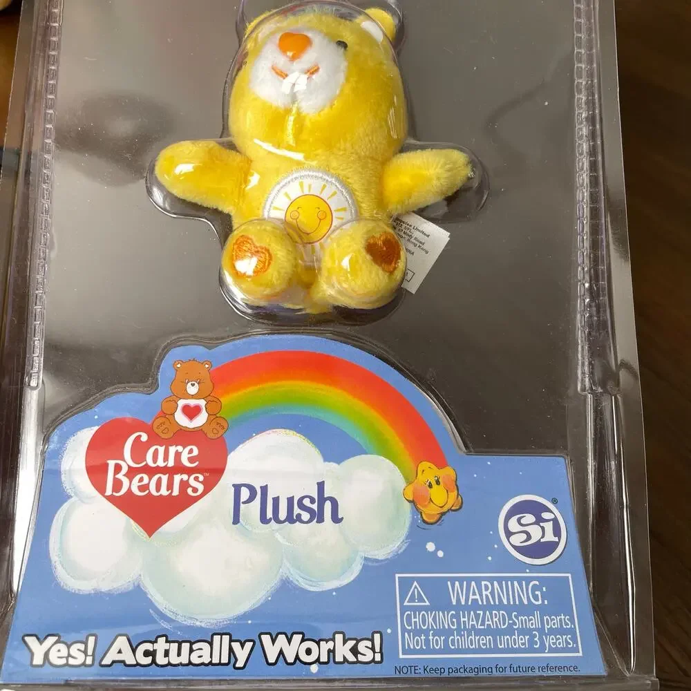 World's Smallest Care Bear Funshine Plush Series 1 New in Package Yellow Toy